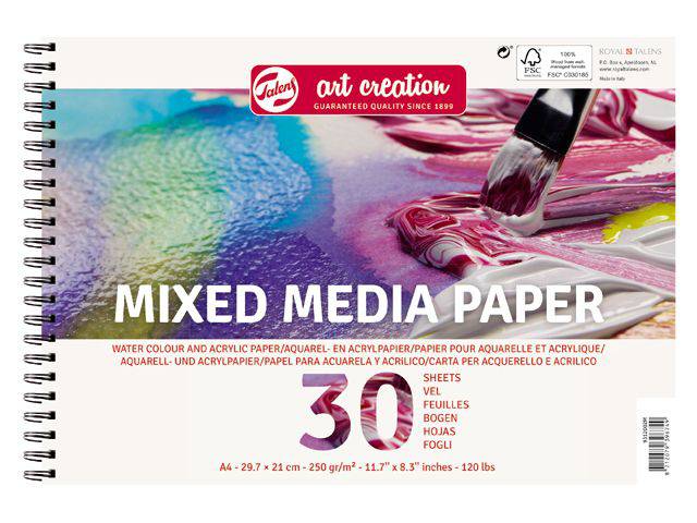 ΜΠΛΟΚ MIXED MEDIA PAPER A3 250gr 30ΦΥΛΛΑ ART CREATION