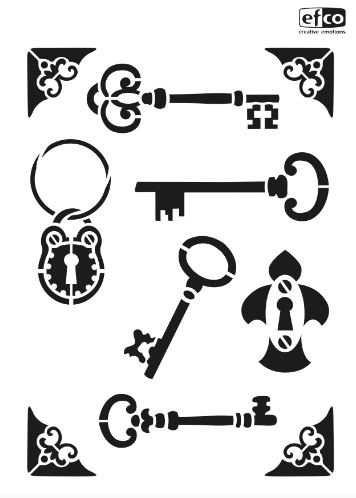 ΣΤΕΝΣΙΛ Α4 ΚΛΕΙΔΙΑ ΚΑΙ ΚΛΕΙΔΑΡΙΕΣ