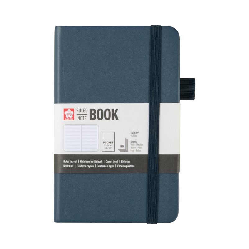 ΜΠΛΟΚ SAKURA 9Χ14CM RULED NOTEBOOK DEEP INDIGO
