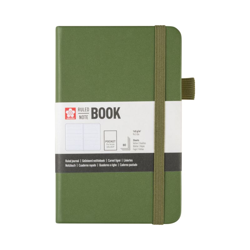 ΜΠΛΟΚ SAKURA 9X14CM RULED NOTEBOOK PINE NEEDLE