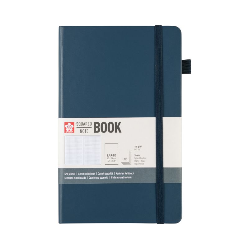 ΜΠΛΟΚ SAKURA 13X21CM SQUARED NOTEBOOK DEEP INDIGO