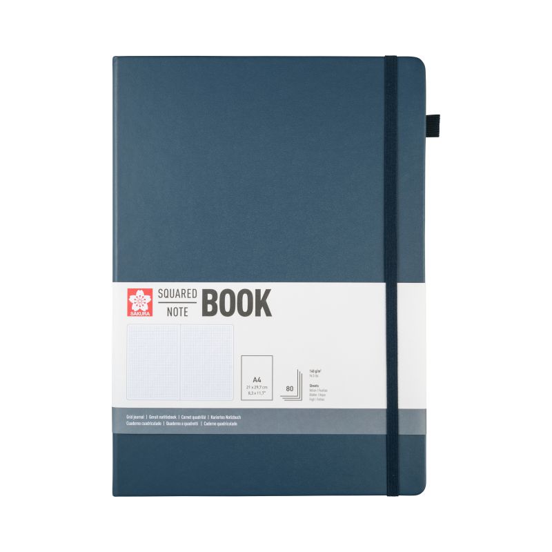 ΜΠΛΟΚ SAKURA 21X30 CM SQUARED NOTEBOOK DEEP INDIGO