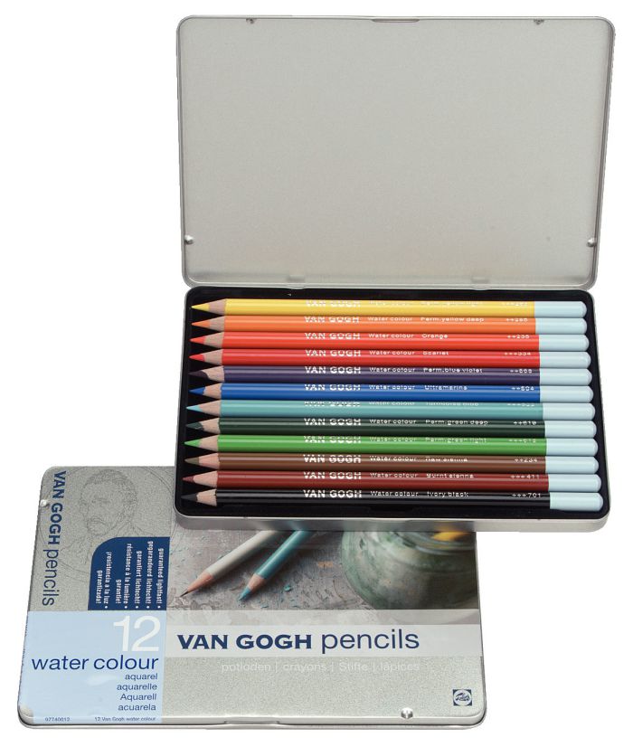 ΜΟΛΥΒΙΑ WATERCOLOUR 12ΤΕΜ VAN GOGH ΣΕ ΜΕΤΑΛΛΙΚΗ ΚΑΣΕΤΙΝΑ