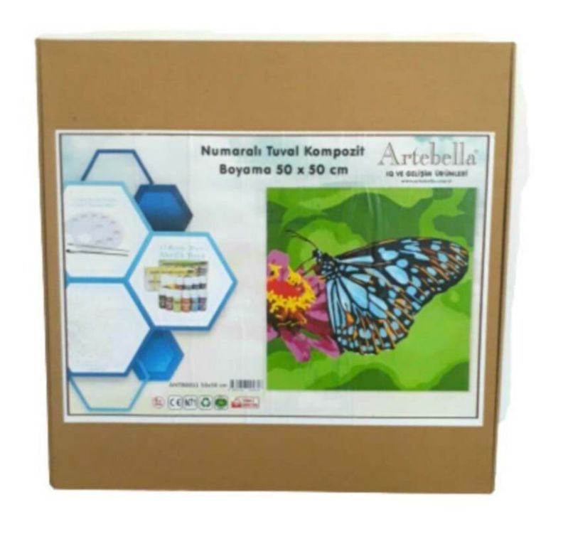 ΚΑΜΒΑΣ ΖΩΓΡΑΦΙΚΗΣ ΜΕ ΑΡΙΘΜΗΣΗ 35Χ50CM "ΠΕΤΑΛΟΥΔΑ" ΜΑΖΙ ΜΕ ΑΚΡΥΛΙΚΑ ΧΡΩΜΑΤΑ, ΠΙΝΕΛΑ ΚΑΙ ΠΑΛΕΤΑ