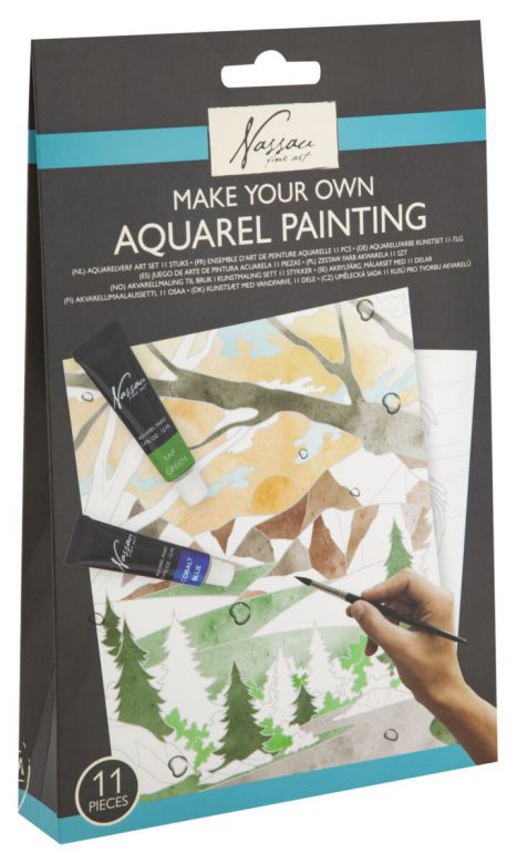 ΣΕΤ ΖΩΓΡΑΦΙΚΗΣ ΑΚΡΥΛΙΚA- ΑΚΟΥΑΡΕΛΑ, 11 ΤΜΧ, 4 ΣΧΕΔΙΑ 3 ΦΥΛΛΑ, 6 ΧΡΩΜΑΤΟΣ, 2 ΠΙΝΕΛΑ, ΟΔΗΓΟΣ ΑΝΑΜΕΙΞΗΣ