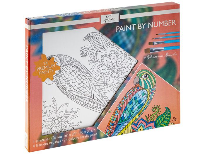 ΚΑΜΒΑΣ ΖΩΓΡΑΦΙΚΗΣ ΜΕ ΑΡΙΘΜΗΣΗ 40Χ50 PARROT