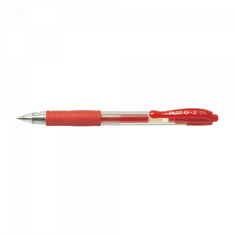 Στυλό Gel 0.5mm Fine PILOT G-2 Κόκκινο, σε Κουτί 12τμχ