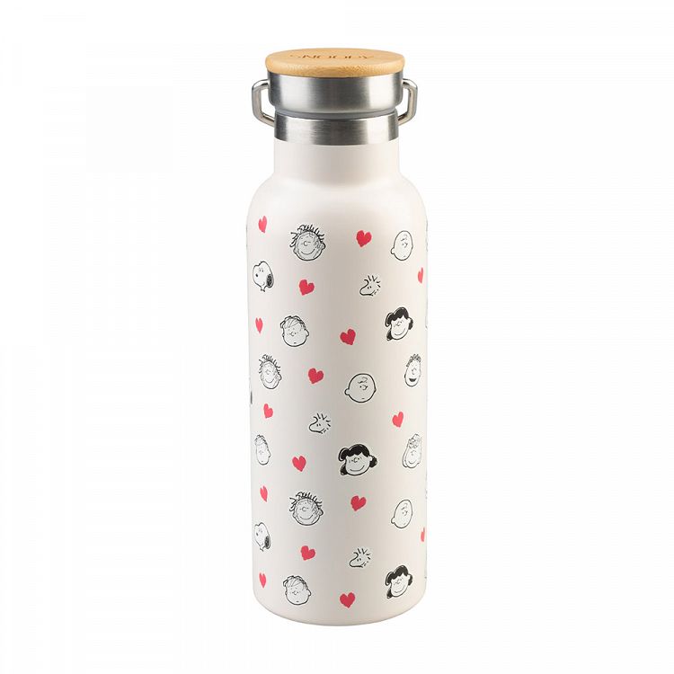 Μεταλλικό Μπουκάλι Θερμός με Λαβή 500ml SNOOPY Love Season