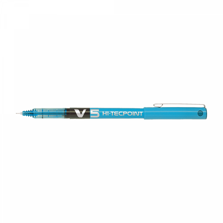 Στυλό Υγρής Μελάνης 0.5mm PILOT V5 HI-TECPOINT Σιελ, σε Κουτί 12τμχ