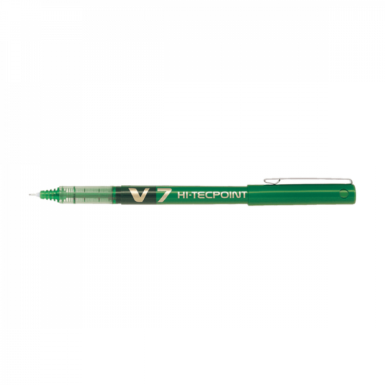 Στυλό Υγρής Μελάνης 0.7mm PILOT V7 HI-TECPOINT Πράσινο, σε Κουτί 12τμχ