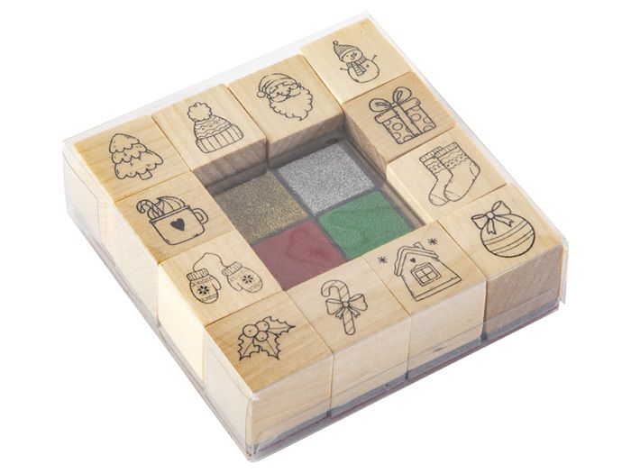 ΣΦΡΑΓΙΔΑ ΞΥΛΙΝΗ ΧΡΙΣΤΟΥΓΕΝΝΑ ΣΕΤ 12ΤΕΜ