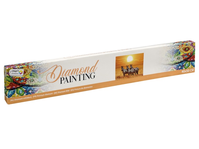 DIAMOND PAINTING ZEBRA 40X50CM