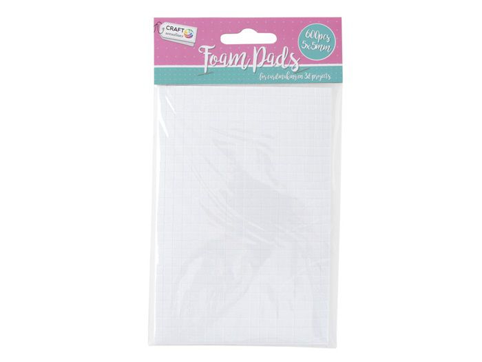 ΑΥΤΟΚΟΛΛΗΤΑ ΔΙΠΛΗΣ ΟΨΗΣ FOAM TAPE BLOCKS 5X5MM 600ΤΕΜ