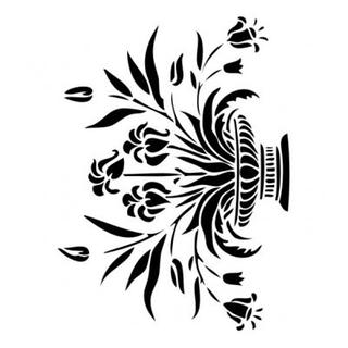 ΣΤΕΝΣΙΛ 20Χ30 D-6 ARTEBELLA ΒΑΖΟ ΜΕ ΛΟΥΛΟΥΔΙΑ