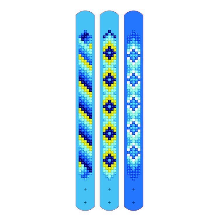 Diamond Dotz Dotzies σετ 3 Βραχιόλια Μπλε
