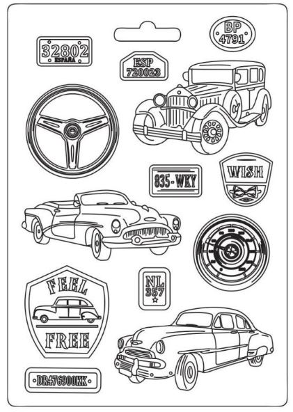 ΚΑΛΟΥΠΙ ΣΙΛΙΚΟΝΗΣ STAMPERIA Α4 - DESIRE VINTAGE CARS