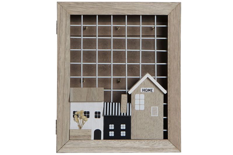 ΚΛΕΙΔΟΘΗΚΗ MDF ΜΕΤΑΛΛΙΚΟ 21Χ7Χ26 ΣΠΙΤΙΑ ΦΥΣΙΚΟ ΚΑΦΕ