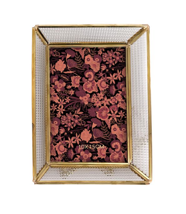 ΚΟΡΝΙΖΑ ΦΩΤΟΓΡΑΦΙΑΣ 15Χ20 ΑΠΟ ΜΕΤΑΛΛΙΚΟ ΚΑΙ ΓΥΑΛΙ 17,5Χ3,5Χ22,5 ΧΡΥΣΟ