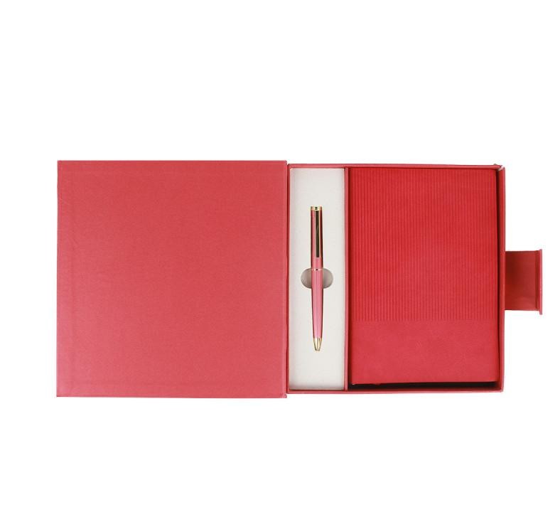 ΣΕΤ ΣΤΥΛΟ ΔΩΡΟΥ ΜΑΤ ΣΕ ΘΗΚΗ ΜΕ ΣΗΜΕΙΩΜΑΤΑΡΙΟ KOKKINH ΓΡΑΦΗ