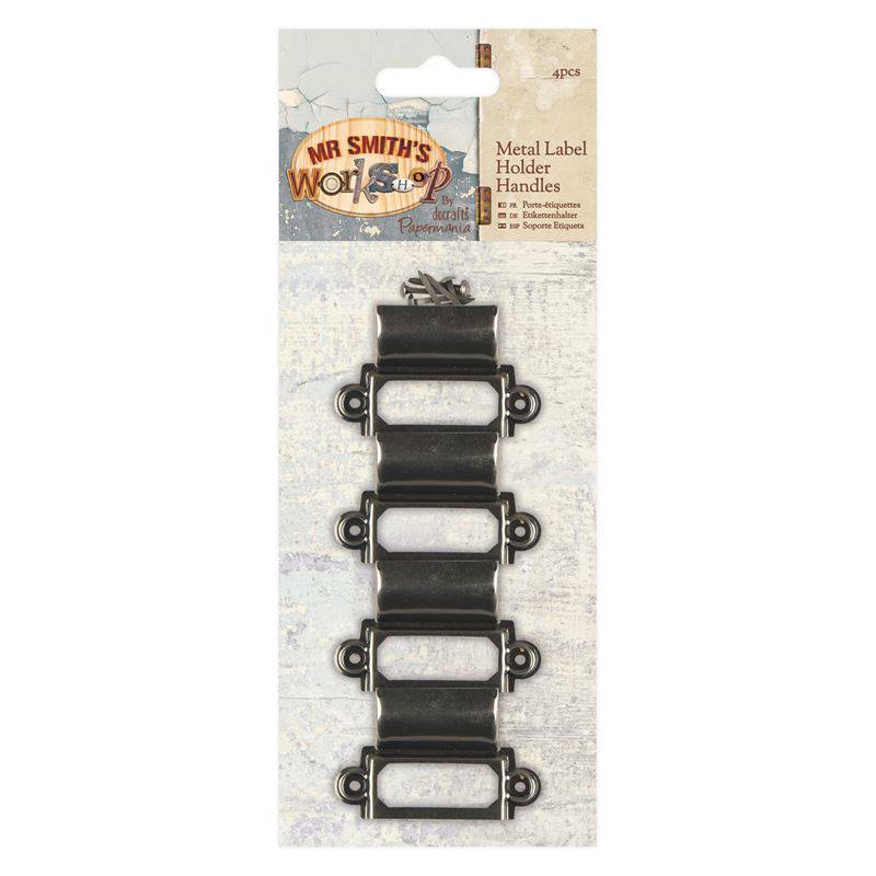 ΜΕΤΑΛΛΙΚΕΣ ΛΑΒΕΣ Metal Label Holder Handles (4pcs) - Mr. Smith