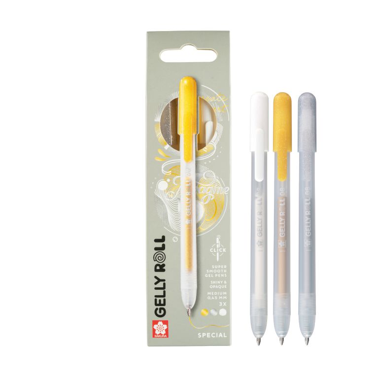 ΜΑΡΚΑΔΟΡΟΙ GELLY ROLL SOECIAL MIX SET 3A (Silver-Gold-White)