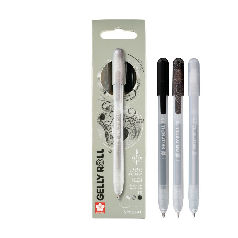 ΜΑΡΚΑΔΟΡΟΙ GELLY ROLL SOECIAL MIX SET 3B (Black-Silver-Black)