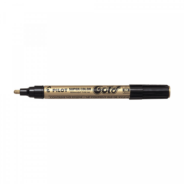 Μαρκαδόρος Super Color PILOT 4,5mm Medium Χρυσό, σε Κουτί 12τμχ