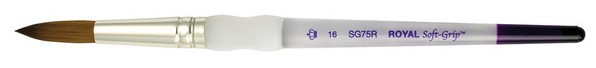 ΠΙΝΕΛΟ ΣΤΡΟΓΓΥΛΟ Νο 16 SOFTGRIP ΑΚΡΥΛΙΚΟ-ΛΑΔΙ-ΑΚΟΥΑΡΕΛΑ SG75R-16