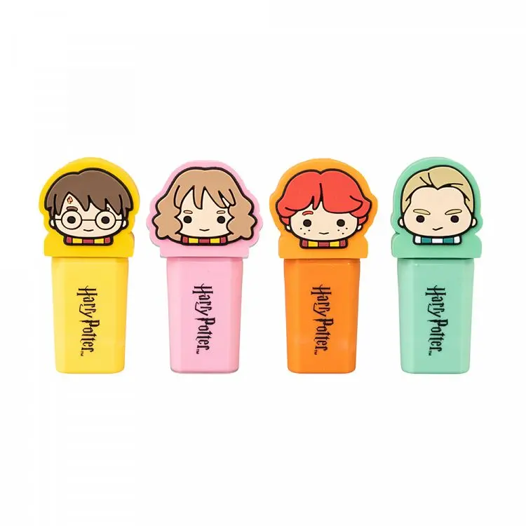 Σετ 4 Υπογραμμιστές (Highlighters) με 3D Topper HARRY POTTER