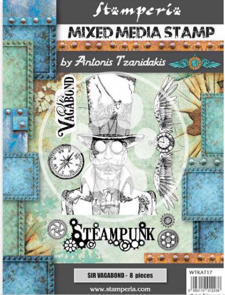 ΣΦΡΑΓΙΔΑ ΣΙΛΙΚΟΝΗΣ STAMPERIA 15X20CM - SIR VAGABOND STEAMPUNK