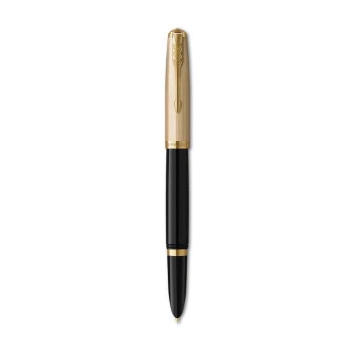 PARKER 51 DLX BLACK GT FP Μ 18k