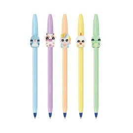 BIC Στυλό Διαρκείας Cristal Figures Παστέλ Μπλε Διάφορα Σχέδια 1.0mm