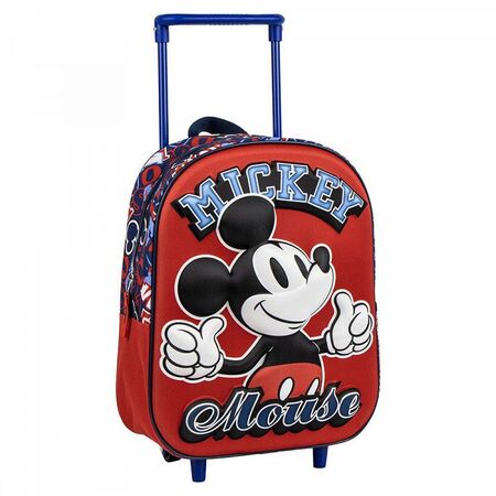 3D Τσάντα Τρόλεϊ 31εκ Νηπιαγωγείου DISNEY Mickey Mouse