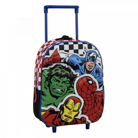 3D Τσάντα Τρόλεϊ 31εκ Νηπιαγωγείου MARVEL Avengers