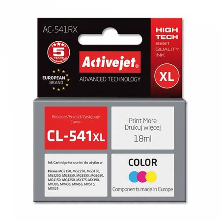 Activejet Μελάνι Συμβατό Canon CL-541XL AC-541RX 5226B005 Color 18ml