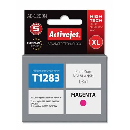 Activejet Μελάνι Συμβατό Epson T1283 AE-1283N C13T12834011 Magenta 13ml