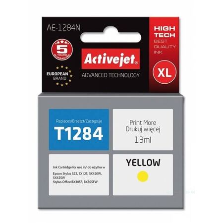 Activejet Μελάνι Συμβατό Epson T1284 AE-1284N C13T12844012 Yellow 13ml