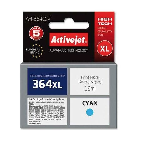 Activejet Μελάνι Συμβατό HP 364XL AH-364CCX CB323EE Cyan 12ml