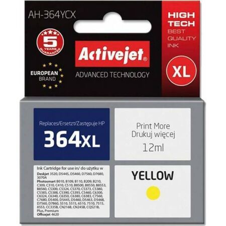 Activejet Μελάνι Συμβατό HP 364XL AH-364YCX CB325EE Yellow 12ml