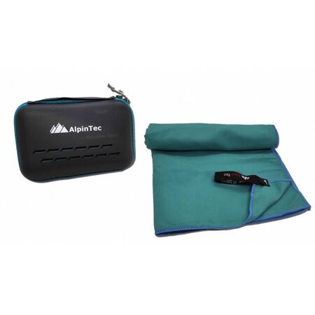 AlpinTec Πετσέτα Dryfast Shapes Microfiber Teal Blue 100x50cm