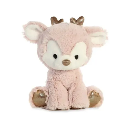 Aurora Glitzy Toys Λούτρινο Pink Reindeer Ροζ Τάρανδος 15cm