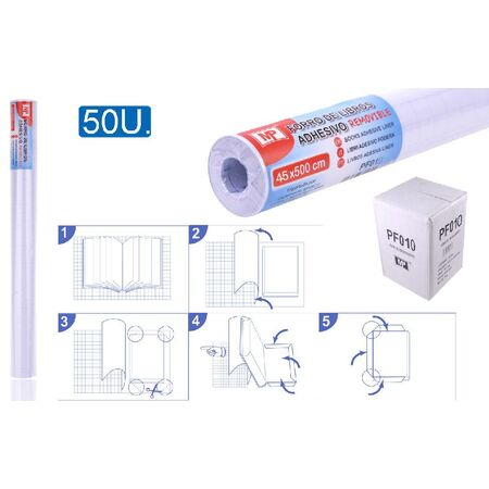 ΑΥΤΟΚΟΛΛΗΤΟ ΡΟΛΟ 0,45Χ5 ΜΕΤΡΑ ΔΙΑΦΑΝΕΣ ΒΙΒΛΙΩΝ 50MIC SADIPAL