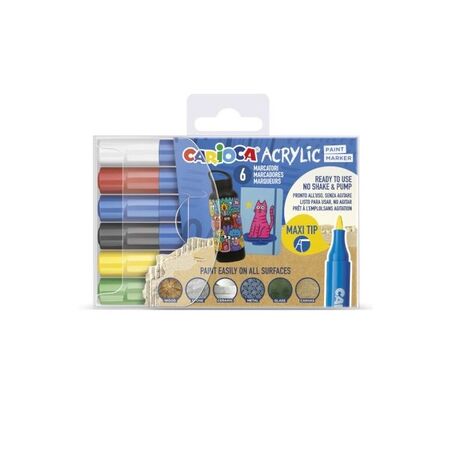 CARIOCA ΑΚΡΥΛΙΚΟΙ ΜΑΡΚΑΔΟΡΟΙ MAXI (6 ΧΡ)