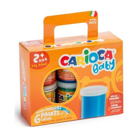 Carioca Δακτυλομπογιές 80 ml 6 Τεμ.