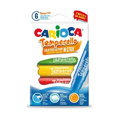 Carioca Κηρομπογιές Temperello 6 Τεμ.
