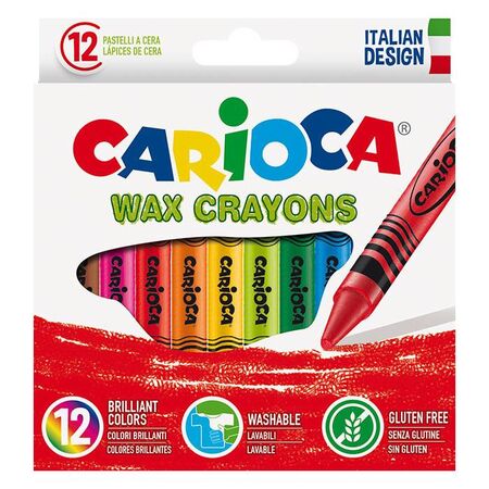 Carioca Κηρομπογιές Wax Crayons Extra Smooth 12 Τεμ.