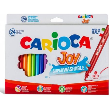 Carioca Μαρκαδόροι Πλενόμενοι Ζωγραφικής Joy 24 Τεμ.