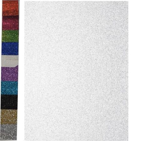 Colorfix Χαρτόνι Κάνσον Glitter White 50x70cm 250gr