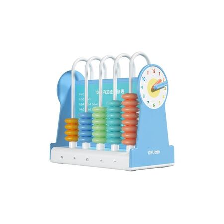 Deli Άβακας Παιδικός Ξύλινο Αριθμητήριο 5 Στηλών Μπλε