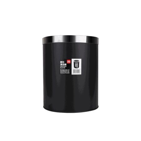 Deli Καλάθι Κάδος Αχρήστων Μεταλλικό Μαύρο 23.5Ø x 29cm Ύψος